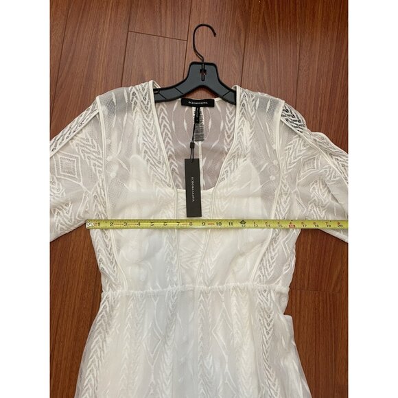 BCBGMAXAZRIA AVA V-NECK MIDI DRESS Size Large New - Picture 4 of 15